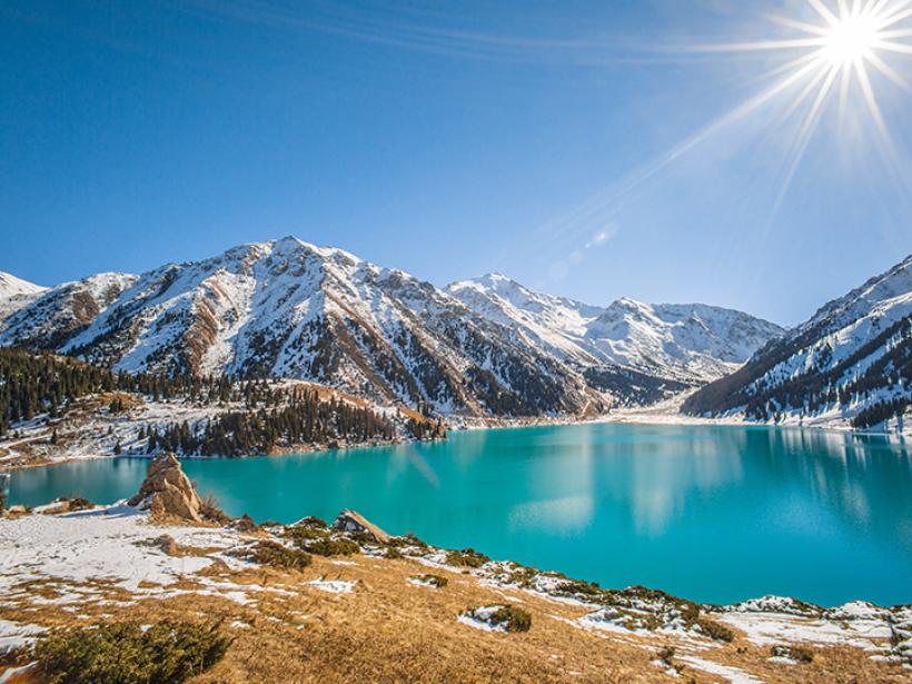 Explore some of the Tien Shan Mountains from the close city of Almaty