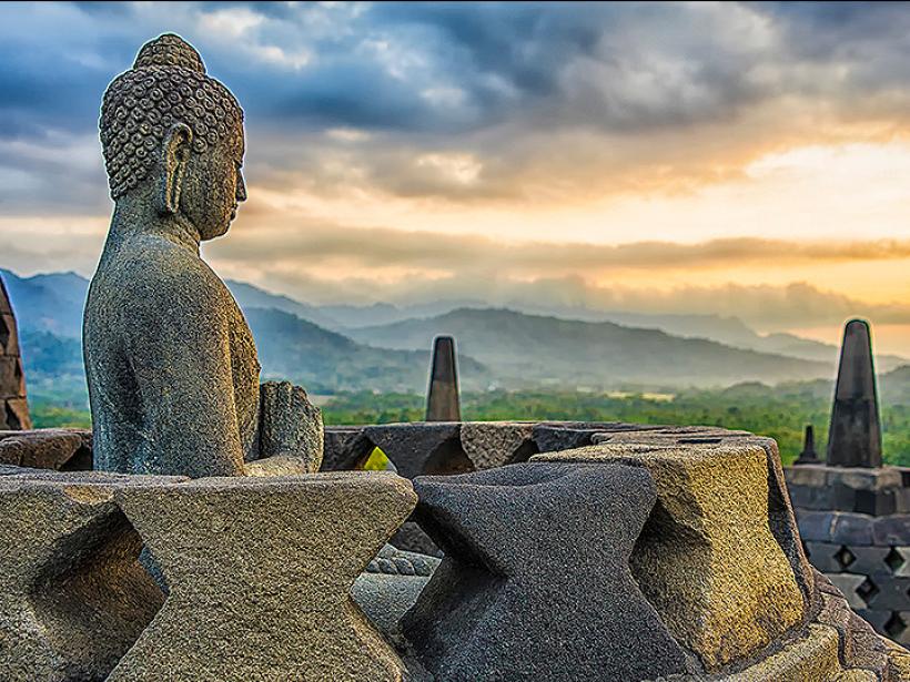 Yogyakarta's Borobudur Temple is included on many Indonesia vacations.