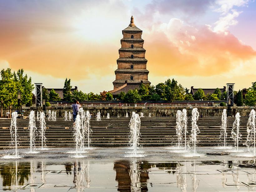 Find inner peace at the Giant Wild Goose Pagoda (Dayan Pagoda) in Xian