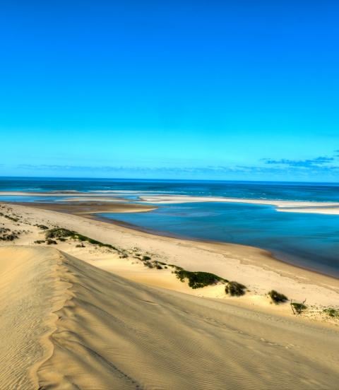 Sand dunes of Bazaruto Island, Mozambique.