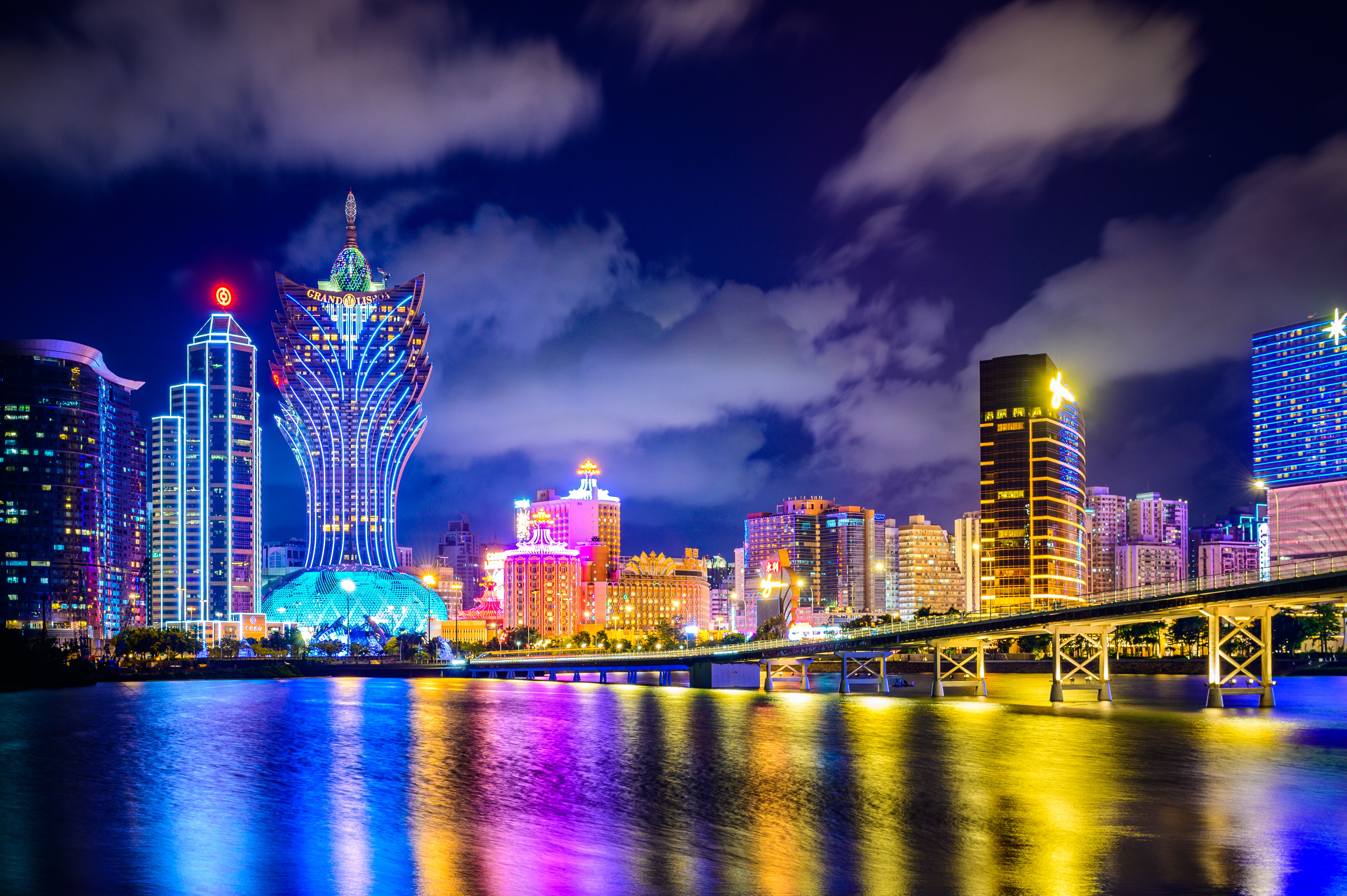 Macau cityscape at night