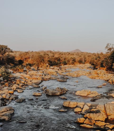 Mkulumadzi river in Majete Wildlife Reserve