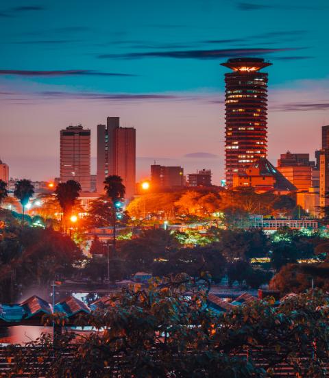 View of Nairobi City from Uhuru park