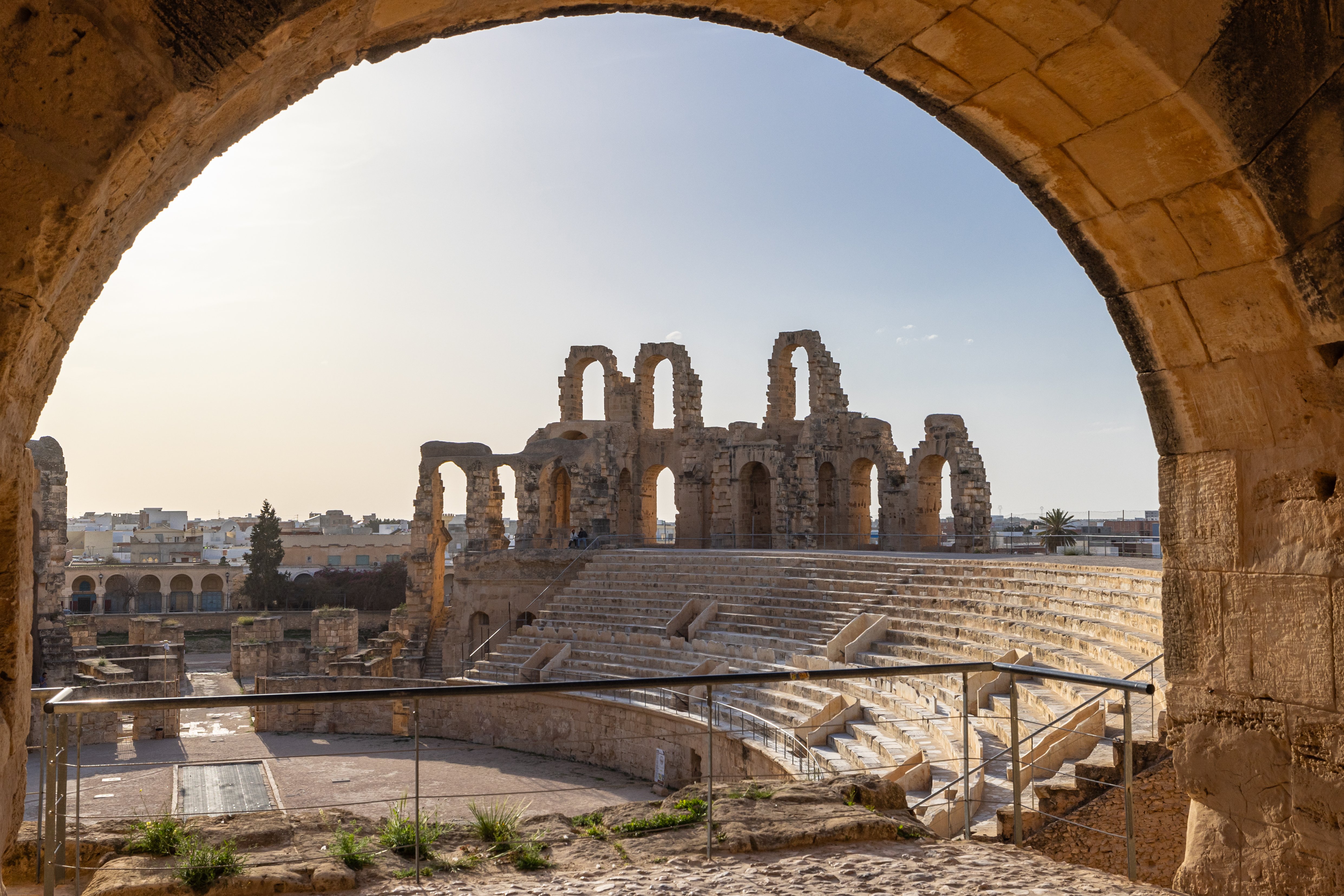 El Jem, Mahdia, Tunisia. Amphitheater of the Roman ruins at El Jem