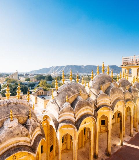 View from the roof of Hawa Mahal or The Palace of the Winds View, built-in 1799