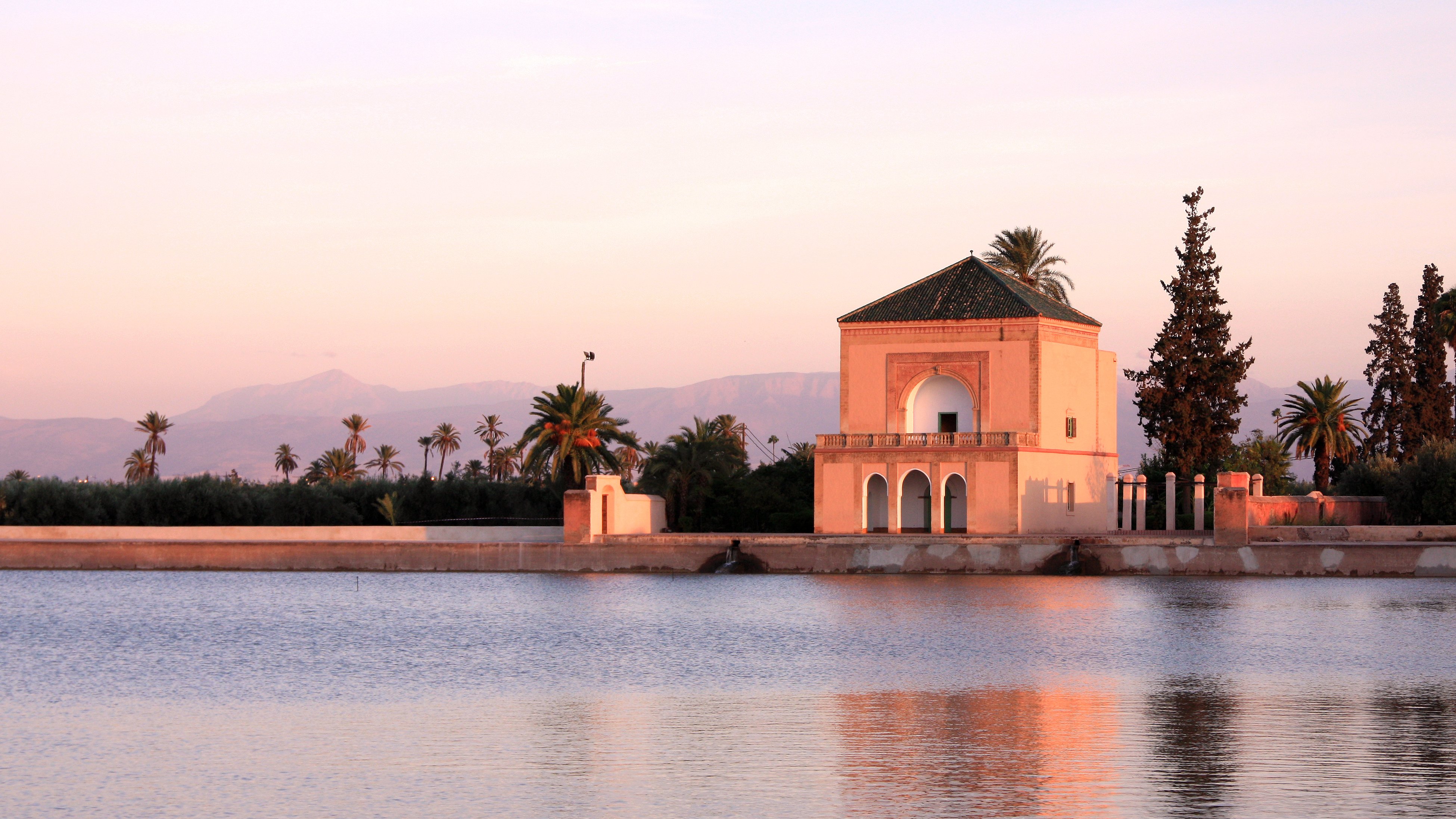 Famous pavilion by a pool