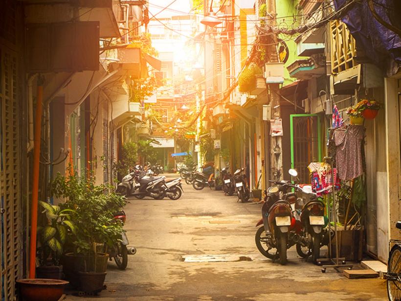 Stroll the small streets of Ho Chi Minh City, the largest city in Vietnam