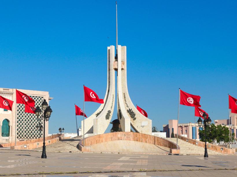 The main city square in Tunis