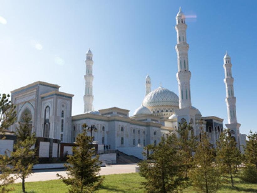 Venture a visit to the Hazrat Sultan Mosque, the largest mosque in Central Asia