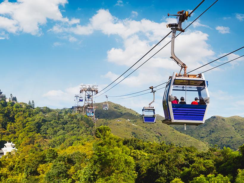 Cross over to Lantau Island via the Ngong Ping Cable Car