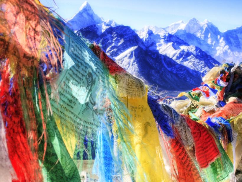 Prayer flags - commonly seen throughout all Bhutan vacations